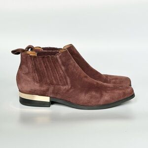 Zara Woman Burgundy Ankle Booties